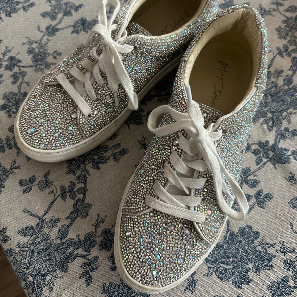 Betsey Johnson rhinestone sneakers